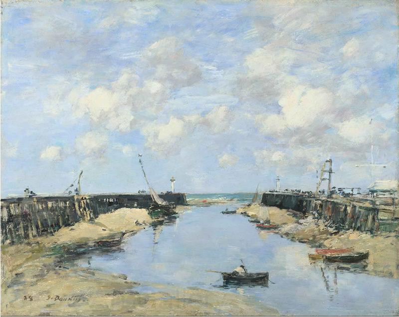 Eugene Boudin The Entrance to Trouville Harbour Spain oil painting art